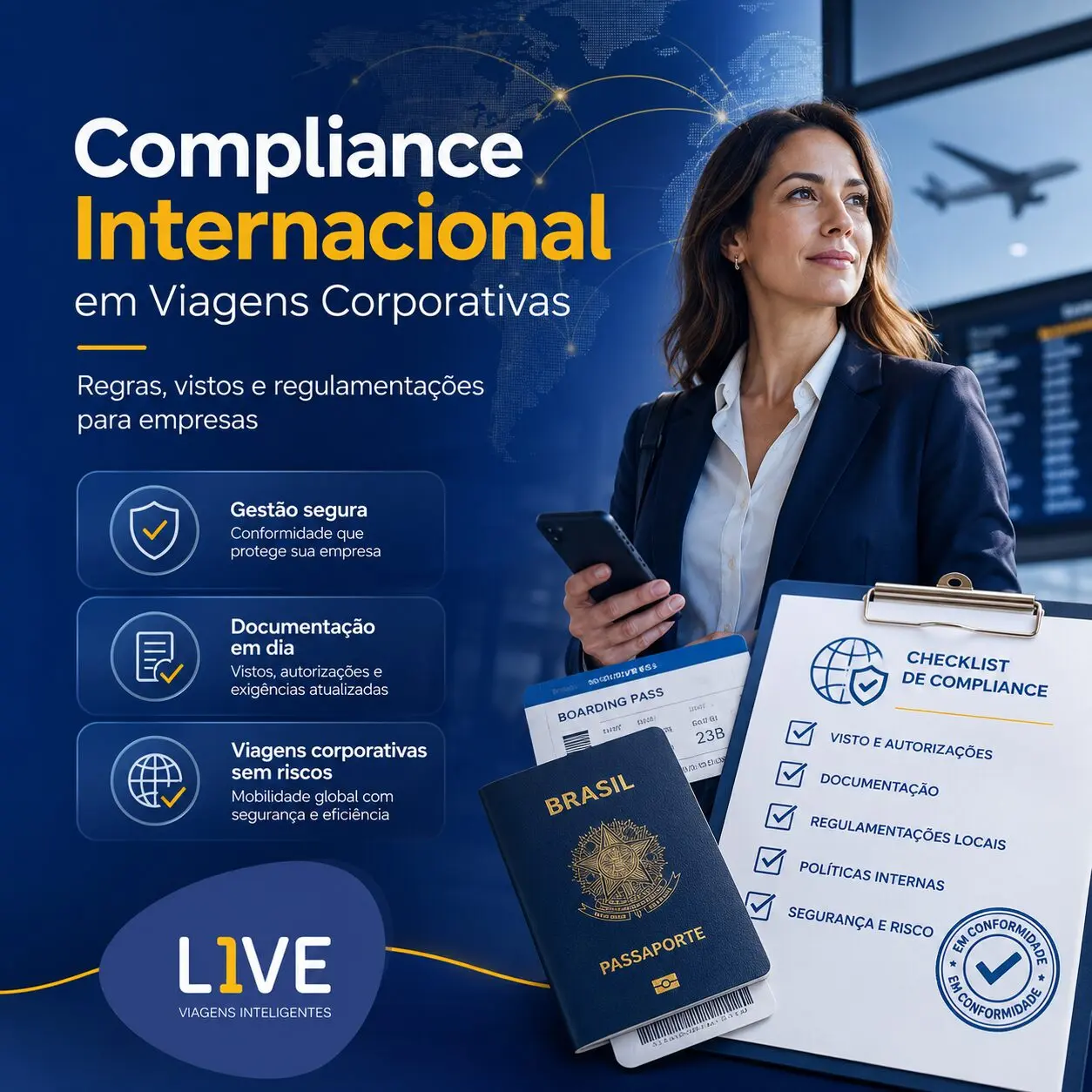 Compliance internacional em viagens corporativas Regras, vistos e regulamentações para empresas