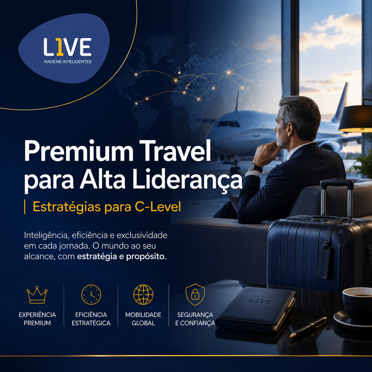 Premium Travel para Alta Liderança Estratégias de Viagem para Executivos C-Level